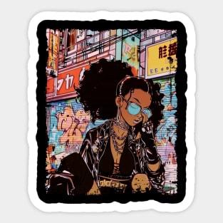 Afro Latina Girl Graffiti Urban Streetwear Hip Hop Sticker